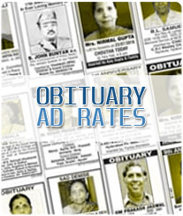 Sandhya Times Obituary Ad Rates