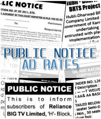 Sandhya Times Public Notice Ad Rates