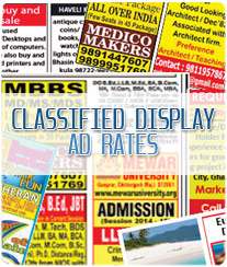 Classified Display Ad Booking Delhi