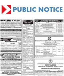 Public Notice Ad in Deccan Chronicle Cost Nellore