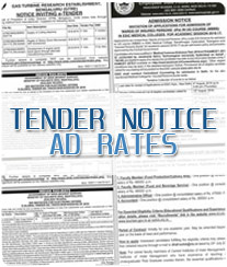 Tender Notice Ad Booking Bangalore